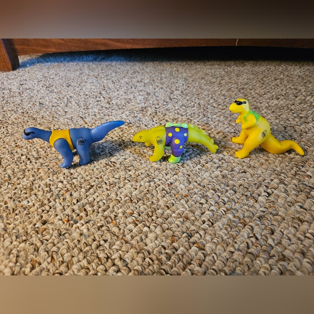 1999 Arby's Dinosaur Adventures Dino Buddies Buddy, Spots And Ziggy
